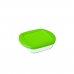 Firkantet Lunsjboks med Lokk Pyrex Cook & Store Grønn 1 L 20 x 17 x 5,5 cm Silikon Glass (6 enheter)