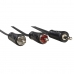 Cablu Audio Jack la 2 RCA Hama 00205110 Negru 1,5 m