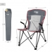 Foldable Camping Chair Aktive Grey 59 x 97 x 68 cm (2 Units)