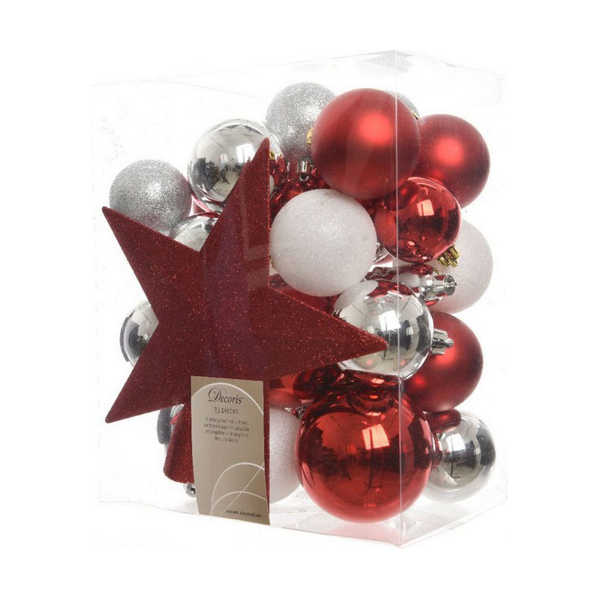 Julekuler Decoris Rojo/Blanco 33 Deler