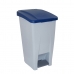 Coș de gunoi cu pedală Denox Albastru Gri Plastic 60 L