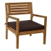 Asztal szett 3 fotellel DKD Home Decor Tikfa 127 x 72 x 88 cm (4 pcs)
