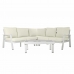 Sodo sofa DKD Home Decor Balta Aliuminis Stiklas 86 cm 212 x 212 x 86 cm  