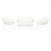 Sofa og bordsett DKD Home Decor Metall syntetisk rotting 124 x 74 x 84 cm