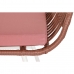 Tafelset met 3 fauteuils DKD Home Decor 124 x 74 x 84 cm Metaal Synthetische rotan