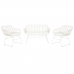 Sofa and table set DKD Home Decor Metal synthetic rattan 124 x 74 x 84 cm