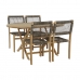 Ensemble Table + 4 Chaises DKD Home Decor 90 cm 150 x 90 x 75 cm