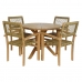 Table set with 4 chairs DKD Home Decor 100 x 100 x 75 cm