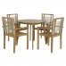 Ensemble Table + 4 Chaises DKD Home Decor 90 x 90 x 75 cm 100 x 100 x 76 cm