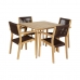 Stôl so 4 stoličkami DKD Home Decor 90 x 90 x 75 cm