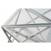 Hoofdtafel DKD Home Decor Zilverkleurig Kristal Staal Plastic 137,5 x 120,5 x 46 cm