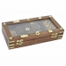 Board game DKD Home Decor Crystal Brass Rosewood (29.5 x 14.5 x 6 cm) (2 x 2 x 2 cm) (12,5 x 12,5 x 1 cm) (2,5 x 5 x 1 cm) (2,5 