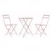 Stôl so 2 stoličkami DKD Home Decor MB-177410 Ružová 60 x 60 x 75 cm (3 pcs)