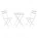 Galda komplekts ar 2 krēsliem DKD Home Decor Balts 80 cm 60 x 60 x 70 cm (3 pcs)