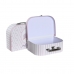 Комплект Декоративни Кутии DKD Home Decor 28 x 9,5 x 20 cm Розов Метал Многоцветен Картон