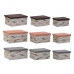 Set Složivih Kutija za Pospremanje DKD Home Decor Smeđa Siva Oranžna 40 x 30 x 20 cm