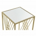 Set of 3 small tables DKD Home Decor Golden 40 x 40 x 70 cm