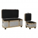 Set of Chests DKD Home Decor 80 x 42 x 42 cm Wood Polyester