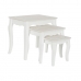 Set of 3 tables DKD Home Decor Valkoinen Vaaleanruskea 53 x 35 x 47 cm
