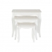 Set di 3 tavoli DKD Home Decor Bianco Marrone Chiaro 53 x 35 x 47 cm
