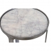 Set of 3 tables Home ESPRIT White Silver 45 x 45 x 56 cm