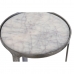 Set van 3 tafels Home ESPRIT Wit Zilverkleurig 45 x 45 x 56 cm