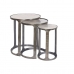 Set van 3 tafels Home ESPRIT Wit Zilverkleurig 45 x 45 x 56 cm