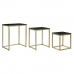 Set of 3 tables DKD Home Decor Musta Kullattu 50 x 35 x 60 cm