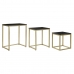 Trijų staliukų rinkinys DKD Home Decor Juoda Auksinis 50 x 35 x 60 cm