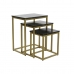 Souprava 3 stolů DKD Home Decor Černý Zlatá 50 x 35 x 60 cm