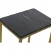 Σετ με 3 τραπέζια DKD Home Decor Μαύρο Χρυσό 50 x 35 x 60 cm