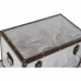 Set of Chests DKD Home Decor Canvas MDF Tropical (59,5 x 34 x 34 cm)