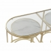 Conjunto de 3 mesas pequenas DKD Home Decor Dourado 100 x 40 x 45 cm