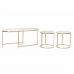 Set of 3 small tables DKD Home Decor Golden 100 x 40 x 45 cm