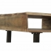 Masa laterală DKD Home Decor 118 x 65 x 45 cm Negru Metal Maro Aluminiu Lemn de mango