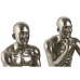 Figura Decorativa Home ESPRIT Dourado Prateado 19 x 13,5 x 22 cm (2 Unidades)