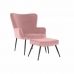 Armchair DKD Home Decor S3023869 Black Pink Metal Plastic Velvet Modern 70 x 60 x 84 cm