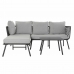Canapea de Grădină DKD Home Decor Negru Metal Aluminiu Въже 30 x 40 cm 192 x 163 x 86 cm  