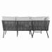 Havesofa DKD Home Decor Sort Metal Aluminium Tov 30 x 40 cm 192 x 163 x 86 cm  