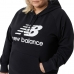 Damen Sweater mit Kapuze New Balance WT03550 Schwarz