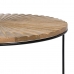 Kisasztal 53 x 53 x 42 cm Természetes Fekete Fém Fa