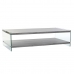 Olohuoneen pöytä DKD Home Decor Harmaa Läpinäkyvä Kristalli Puu MDF 130 x 65 x 35,5 cm