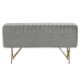 Bench DKD Home Decor   90 x 31 x 47 cm Grey Golden Metal