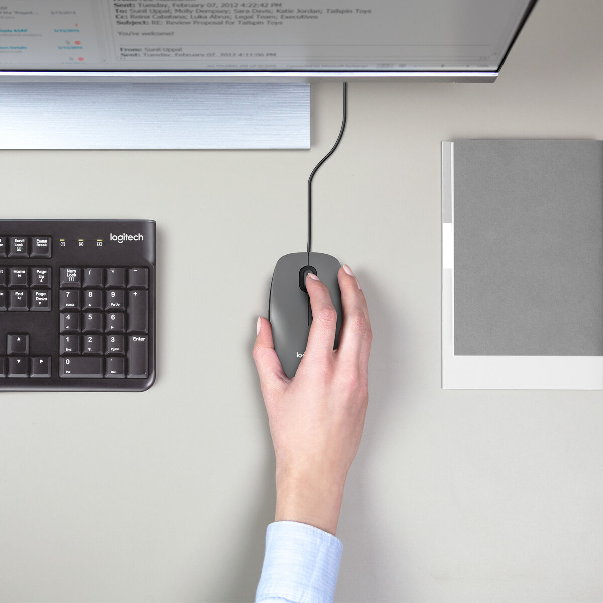 Mus Logitech M100 Sort