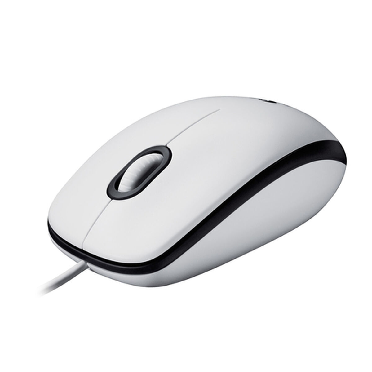 Datamus med Kabel og Optisksensor Logitech M100 Hvit 1000 dpi