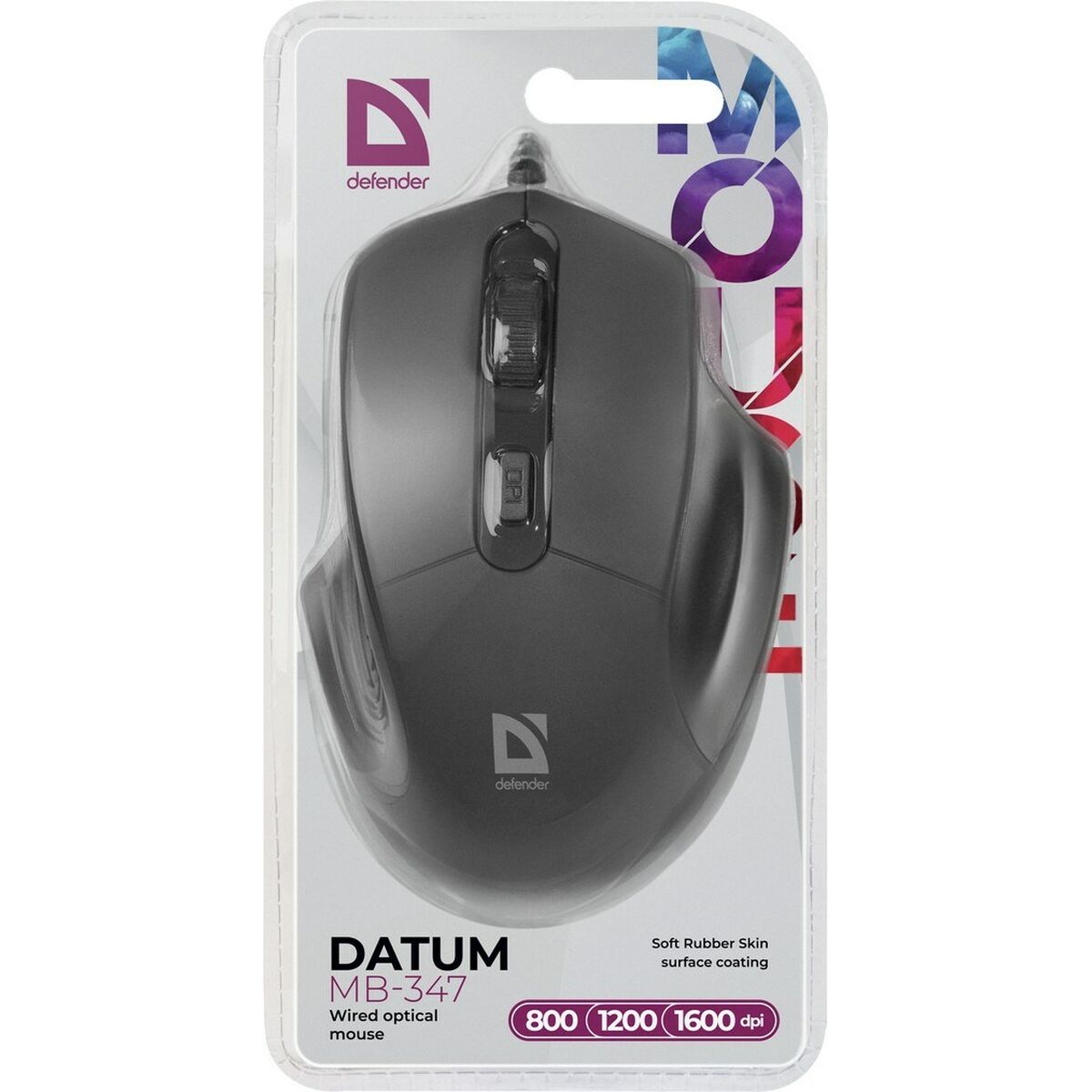 Optisk mus Defender Datum MB-347 Sort