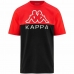 Lühikeste varrukatega T-särk, meeste Kappa Emir CKD Must Punane