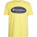 Men’s Short Sleeve T-Shirt Champion Crewneck Yellow