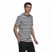 Men’s Short Sleeve T-Shirt  Essentials Stripey  Adidas Embroidered Logo Black