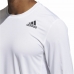 Ανδρική Μπλούζα με Κοντό Μανίκι Adidas Techfit Fitted 3 Bandas Λευκό